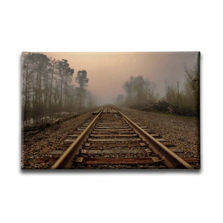 Tren Yolu Manzara Kanvas Duvar Tablosu