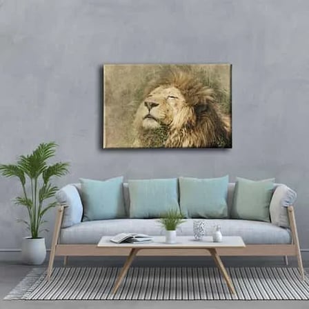 Aslan Dekoratif Kanvas Duvar Tablosu