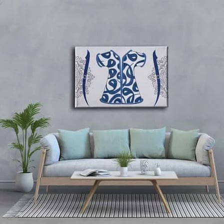 Kaftan Elifli Hat İslami Hat Sanatı Kanvas Tablo