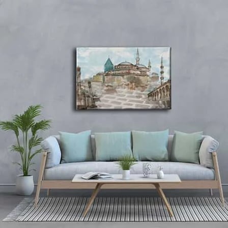 Mevlana Müzesi Sultan Selim Camii ve Aziziye Cami İslami Hat Sanatı Kanvas Tablo