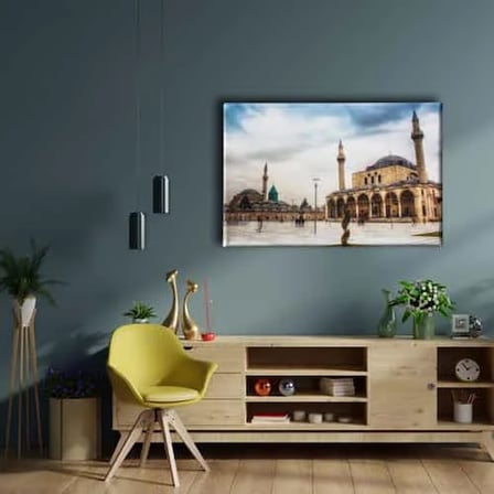 Mevlana Müzesi ve Sultan Selim Camii İslami Hat Sanatı Kanvas Tablo