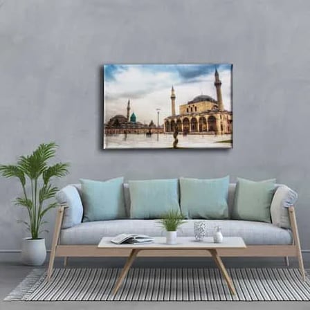 Mevlana Müzesi ve Sultan Selim Camii İslami Hat Sanatı Kanvas Tablo