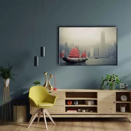 Hong Kong Limani Dekoratif Kanvas Duvar Tablosu