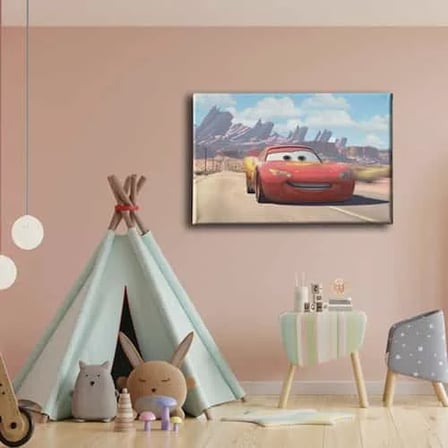 Şimşek Mcqueen Dekoratif Kanvas Duvar Tablosu