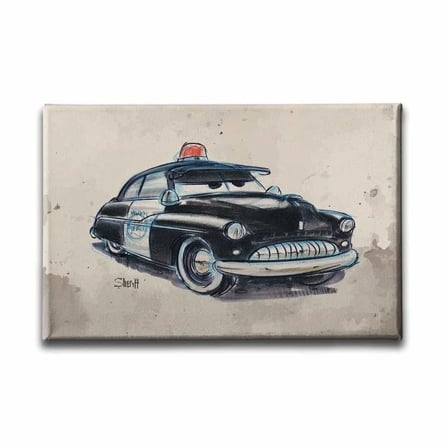 Sheriff Cars Dekoratif Kanvas Duvar Tablosu