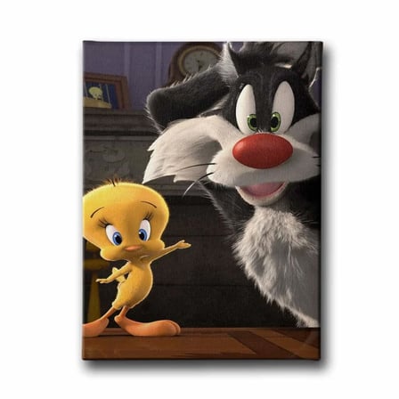 Tweety ve Kedi Çocuk Odası Kanvas Duvar Tablosu