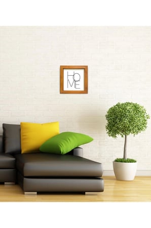 Duvar Dekoru Home Ahşap Çerçeveli Beyaz Zeminli Tablo