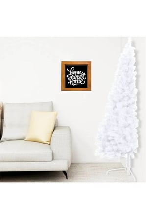 Duvar Dekoru Home Sweet Home Ahşap Çerçeveli Siyah Zeminli Tablo