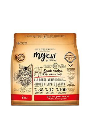 Mycat %70 Tahılsız Kuzu Etli Özel Tarif (2kg)all Breed-tüm Irklar Için Kedi Maması