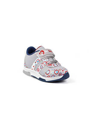 Unisex Bebe Buz Desenli Işıklı Cırtlı Sneaker Günlük Spor Ayakkabı