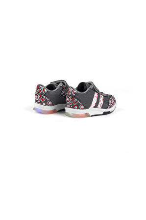 Unisex Bebe Füme Desenli Işıklı Cırtlı Sneaker Günlük Spor Ayakkabı