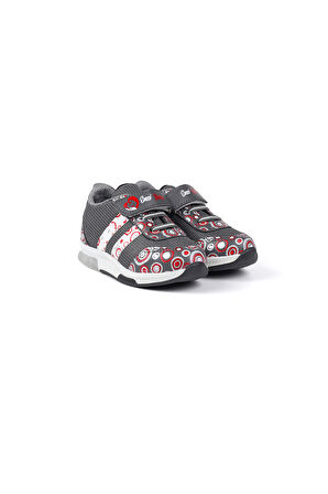 Unisex Bebe Füme Desenli Işıklı Cırtlı Sneaker Günlük Spor Ayakkabı