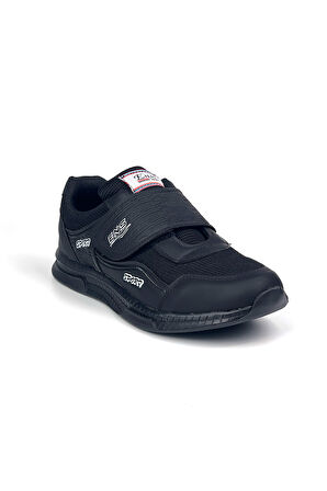 Kadın Siyah Bağcıksız Cırtlı Hafif Rahat Günlük Sneaker Spor Ayakkabı