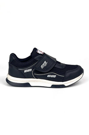 Kadın Siyah Beyaz Bağcıksız Cırtlı Hafif Rahat Günlük Sneaker Spor Ayakkabı