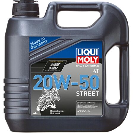 Yeni Liqui Moly Motorbike Hd Synth 20W50 Street 4Litre