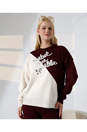 Renk Bloklu Triko Takım