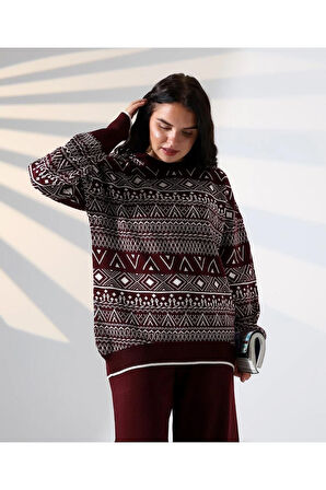 Jakarlı Oversize Alt-Üst Triko Takım