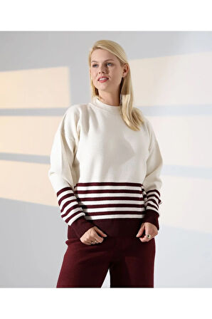 Asil Çizgili ve Düz Renk Triko Takım