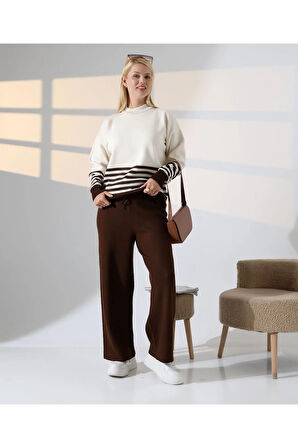 Asil Çizgili ve Düz Renk Triko Takım