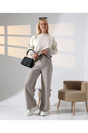 Asil Çizgili ve Düz Renk Triko Takım