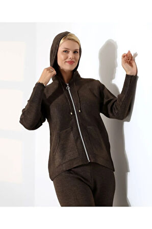 Spor Şıklığı Kapüşonlu Triko Takım