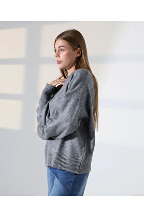 Kadın Yumuşak Dokulu Basic Triko Kazak