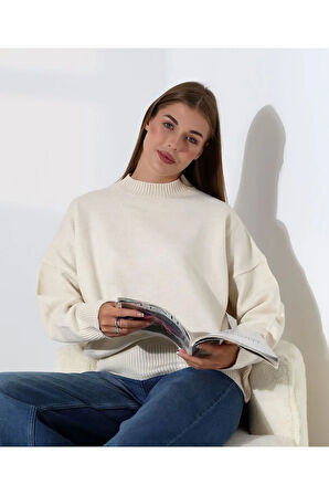 Kadın Yumuşak Dokulu Basic Triko Kazak