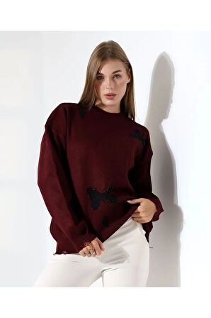 Kelebek Dansı Rahat Triko Kazak