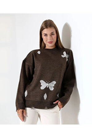 Kelebek Dansı Rahat Triko Kazak