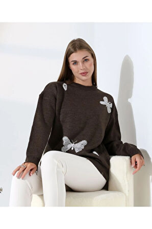 Kelebek Dansı Rahat Triko Kazak