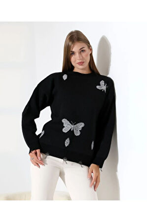 Kelebek Dansı Rahat Triko Kazak