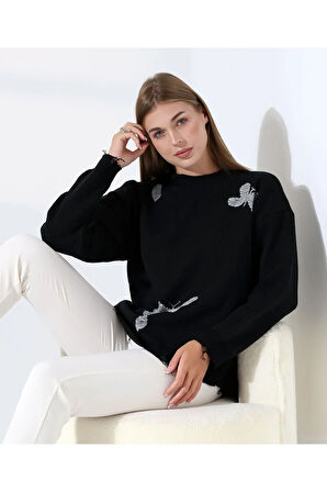 Kelebek Dansı Rahat Triko Kazak