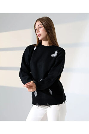 Kelebek Dansı Rahat Triko Kazak