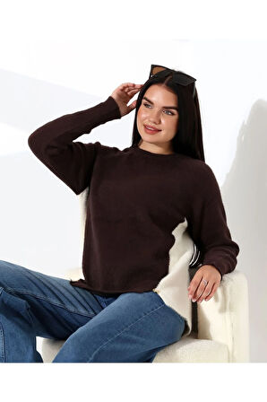 Blok Renkli Yan Detaylı Triko Kazak