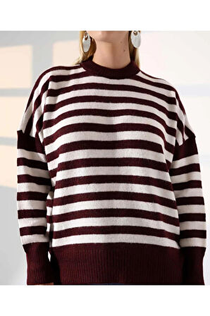 Çizgi Zarafeti Elegance Triko Kazak