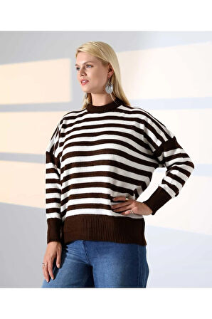 Çizgi Zarafeti Elegance Triko Kazak