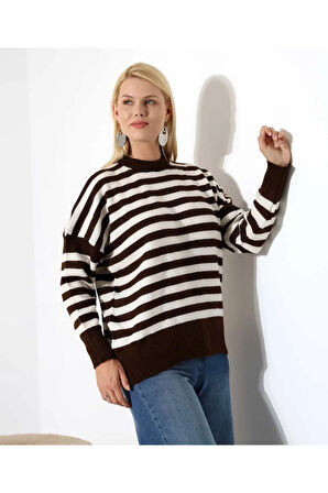 Çizgi Zarafeti Elegance Triko Kazak