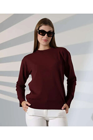 Gündelik Şıklık Kol Düğme Detay Triko Kazak