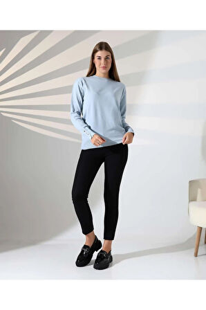 Gündelik Şıklık Kol Düğme Detay Triko Kazak