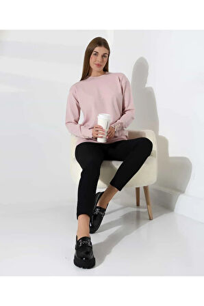 Gündelik Şıklık Kol Düğme Detay Triko Kazak