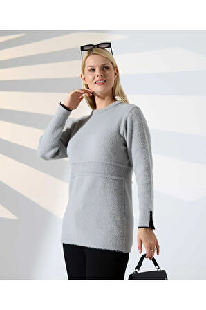 Bel Detaylı Yumuşak Triko Kazak