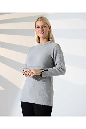 Bel Detaylı Yumuşak Triko Kazak