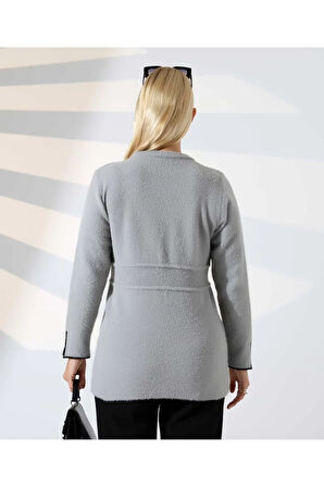 Bel Detaylı Yumuşak Triko Kazak