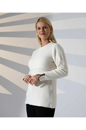 Bel Detaylı Yumuşak Triko Kazak