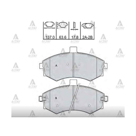Elantra 01-03 Getz 08 Dizel Matrix 06-11 Sonata 2.4 Fren Balata Ön - Mhr-00047 - 58101-2Da31 