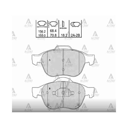 Focus 03-12 Focus 12- C-Max 07-10 C-Max 15- Kuga 08-12 6 03-08 Fren Balata Ön - Mhr-00146 