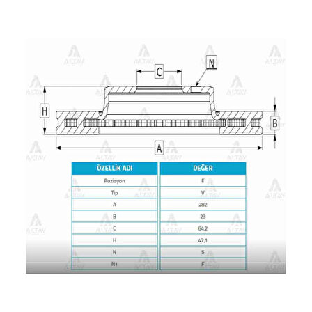 Crv 03-07 Civic 06- Sedan-H.B. Civic 12- Ön Havali 282-5 Fren Diski - 45251-Sca-E00 Mhr-03661 