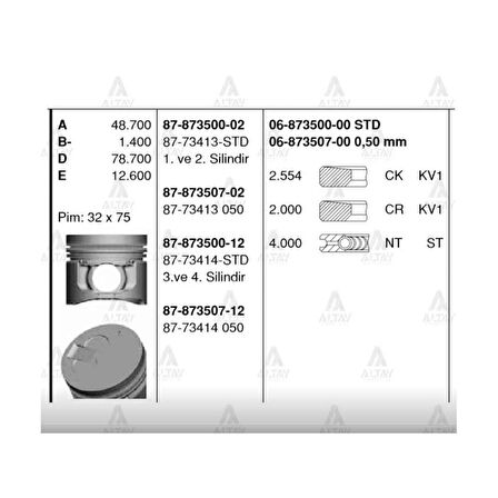 L-200 4D56 Turbo Magnum Std Segman - Goe-06-873500-00 - 06-873500-00 