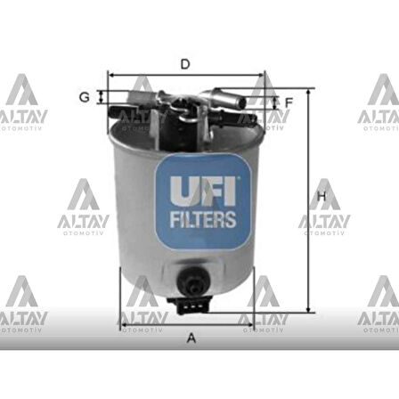 Logan Logan Mcv Sandero 1.5Dci Sensörlü Yakıt Filtresi Mazot - Ufı-55.393.00 - 7701066680 