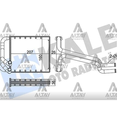 Elantra 11-16 Kalorifer Radyatörü - Kle-355085 - 97138-3X000 